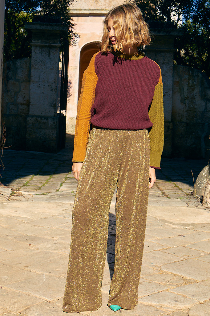 PANTALON LANZAROTE EN JERSEY LUREX