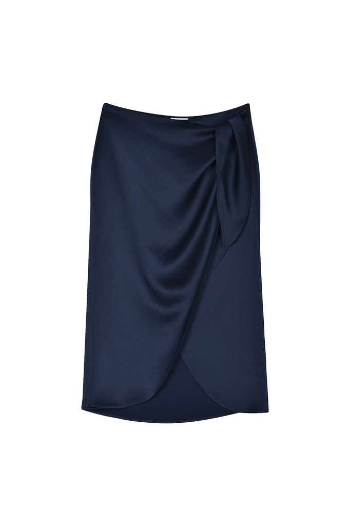 Jupe Uma Dark Navy Satin